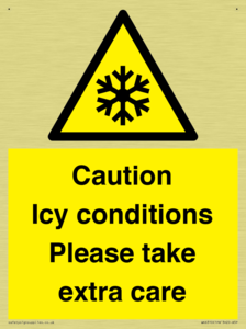 Caution Icy conditions please take extra care